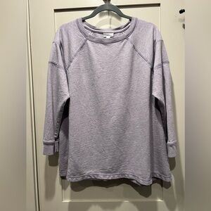 J. Jill Fit EUC Lavender Long Sleeve Sweatshirt Top Size XL Petite💜